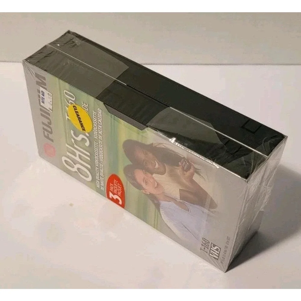 FUJIFILM T-160 EP Mode VHS Tape (2) Pack-8 Hours VHS-NEW /‎ SEALED